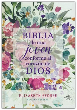 Tipo de Biblia: Biblia de una joven conforme al corazón de Dios Reina Valera 1960  Color: rojo con diseño de flores