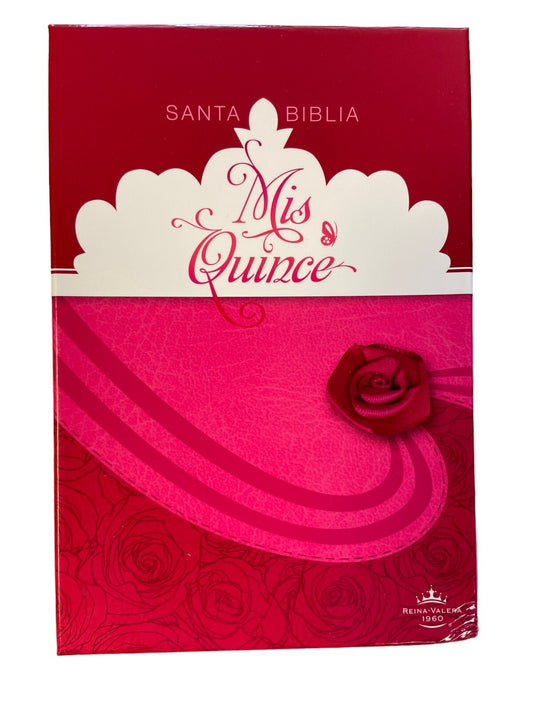 Tipo de biblia: Mis Quince Reina Valera 1960  Color: Fucsia con Rosado
