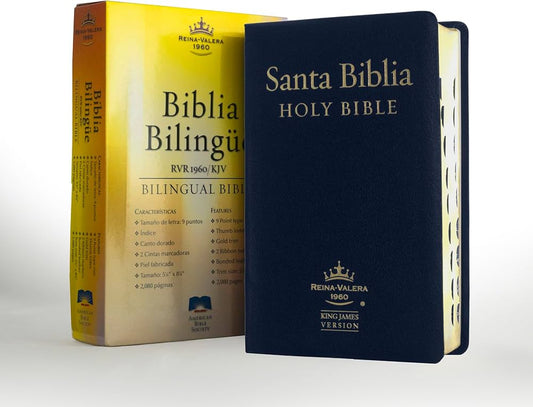 Tipo de Biblia: Reina Valera 1960/KJV Biblia Bilingüe  Letra: 9 puntos  Color: Negro
