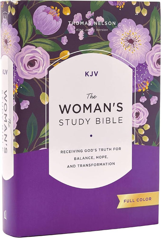 Bible Type: KJV The Woman’ Study Bible  Font: 9 point  Color: Purple