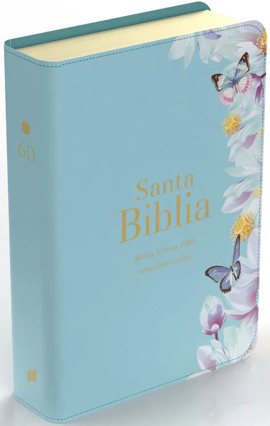 Tipo de Biblia: Reina Valera  Letra: Grande 18 puntos  Color: Celeste
