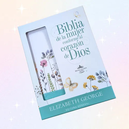 Tipo de Biblia: Biblia de La Mujer Conforme al corazón de Dios Reina Valera 1960  Color: Blanco con Celeste
