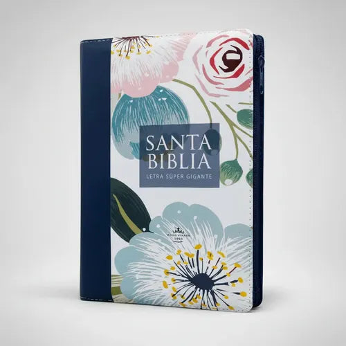 Tipo de Biblia: Reina Valera 1960 con zipper  Letra: Gigante facial de leer de 19 puntos  Color: azul oscuro