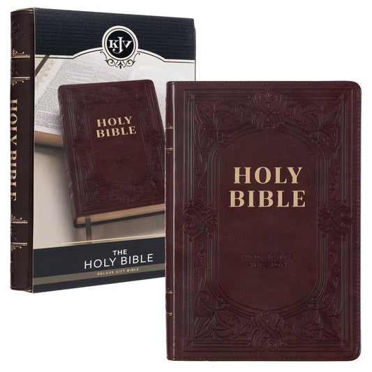 Type Bible: KJV Holy Bible  Font: 9 point  Color: Brown