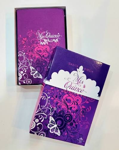 Tipo de biblia: Mis Quince Reina Valera 1960  Color: Morado