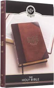 Type Bible: KJV Holy Bible  Font: 14 point  Color: Brown